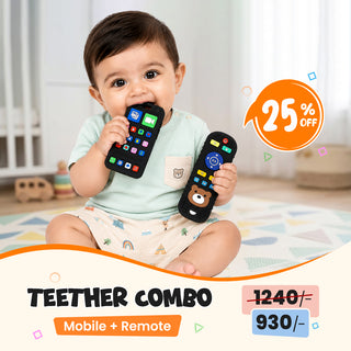 Remote & Mobile Shaped Food Grade Silicone Teether Combo