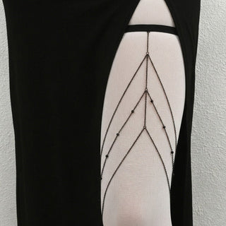 Sexy Multi-Layer Tassel Metal Thigh Chain Body Jewelry Accessory