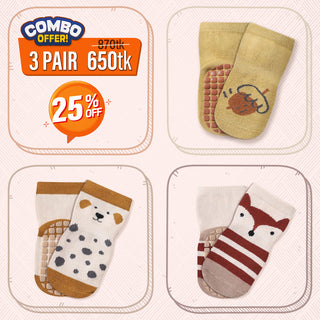 Non-Slippery All Seasons Cotton and Comfy Floor Socks for Newborn and Toddlers