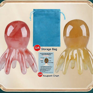 Multifunction Octopus Scalp Massager Meridian Therapy Scraping Hair Comb