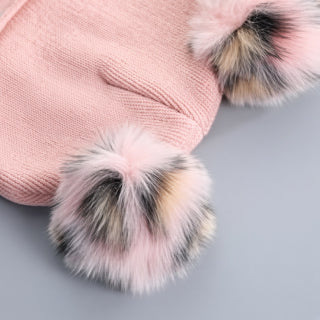 Windproof Knitted Cute Winter Caps for Women