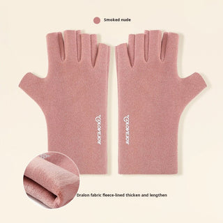 Solid Color Non-Slip Half Finger Hand Gloves