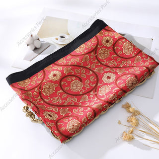 Traditional Floral Design Women's Satin Silk Scarf