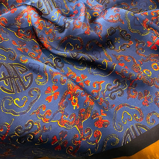 Colorful Floral Design Comfortable Satin Silk Scarves