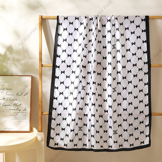 Fashionable New Bow Design Women's Satin Silk Scarf