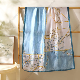 Gorgeous Floral Pattern Women's High Quality Silk Scarf