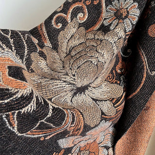 Women's Cashmere Design Winter Shawl Scarf with Embroidery Flowers