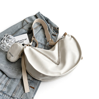 Women's Nylon One-Shoulder Dice Pattern Bag