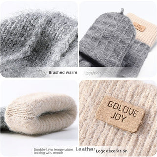 Flip Cover Knitted Half Finger Hand Gloves