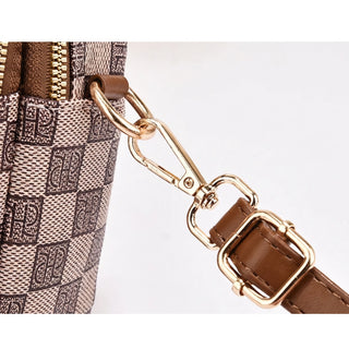 JVZD Retro PVC Mini Crossbody Phone Bag Magnetic Closure - Vintage