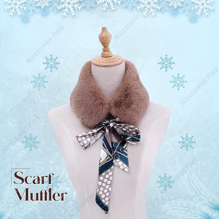 Luxury Faux Fur Neck Collar Scarf Muffler for Women