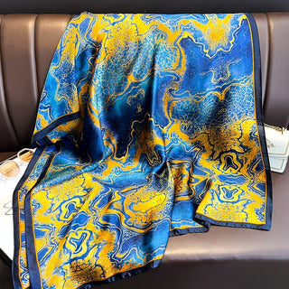 Autumn and Winter Long Stylish Satin Silk Scarf