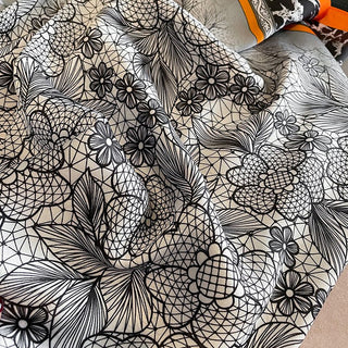 Summer Friendly Beautiful Floral Printed Satin Silk Scarf